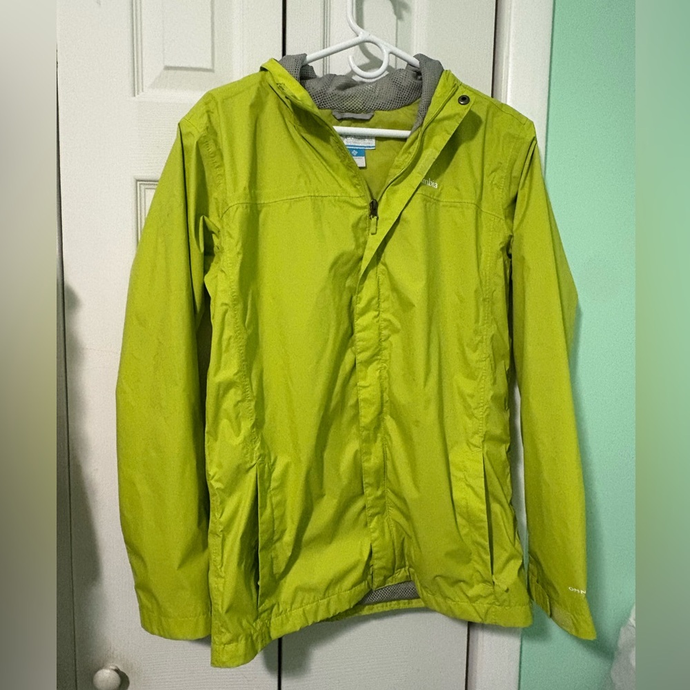 Columbia Bright Green Windbreaker